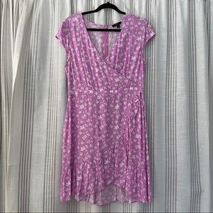 J Crew Purple Faux Wrap Dress